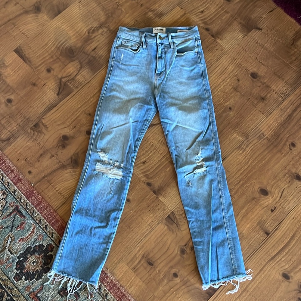 frame sylvia slender straight jeans